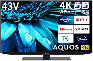 Amazon | シャープ 43V型 4K 液晶 テレビ AQUOS 4T-C43EL1 Google TV