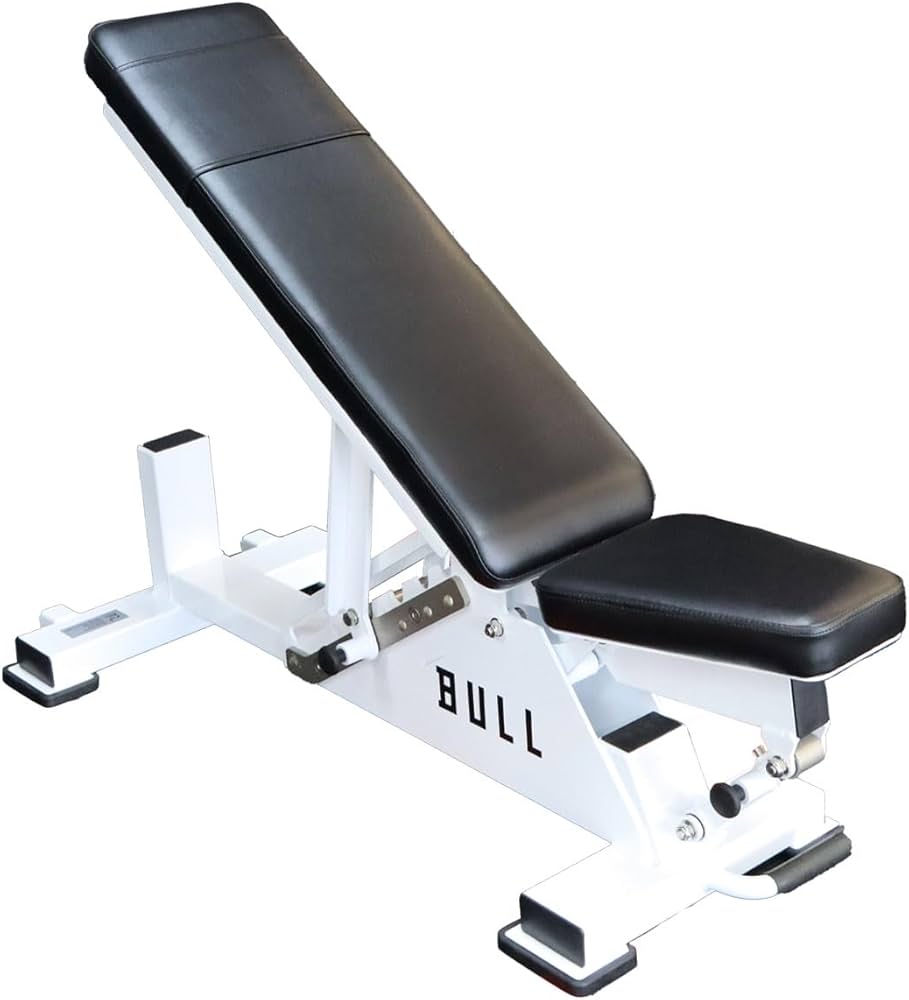Amazon | ブル（Bull）NEWアジャスタブルベンチ（白） トレーニング