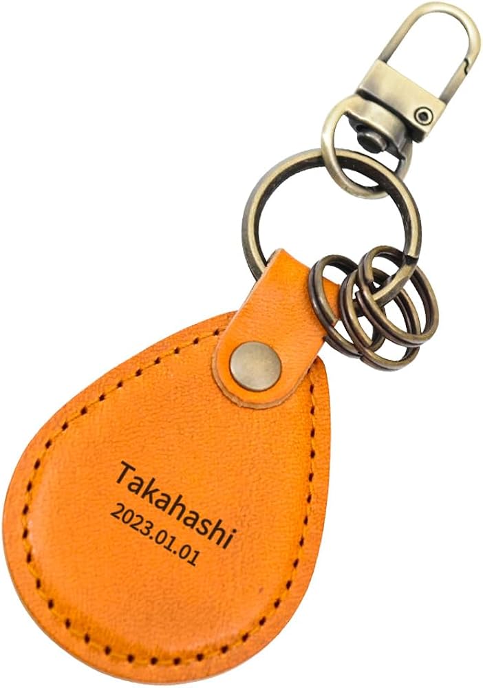 Amazon.co.jp: [MokuMoku] 名入れ 無料 栃木レザー キーホルダー