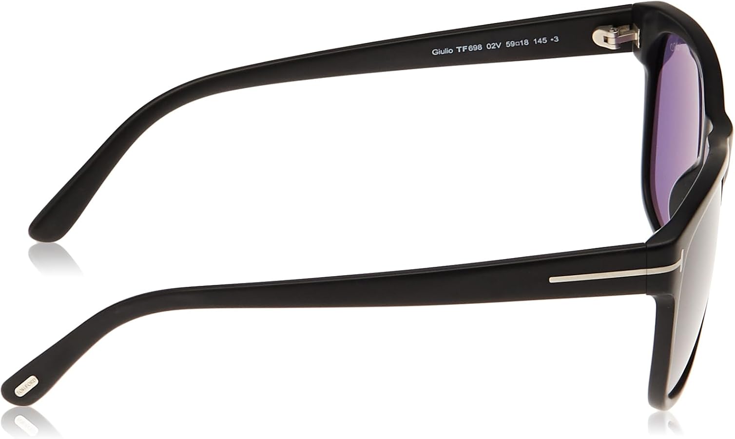 Amazon.com: Tom Ford GIULIO FT 0698, Matte Black/blue, Men's