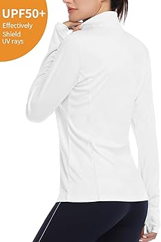 HISKYWIN Womens UPF 50+ Sun Protection Tops Long Sleeve Half-Zip
