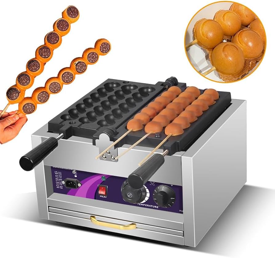 Amazon | YYJQバブル串ワッフルボールマシン、サーモスタット制御機能
