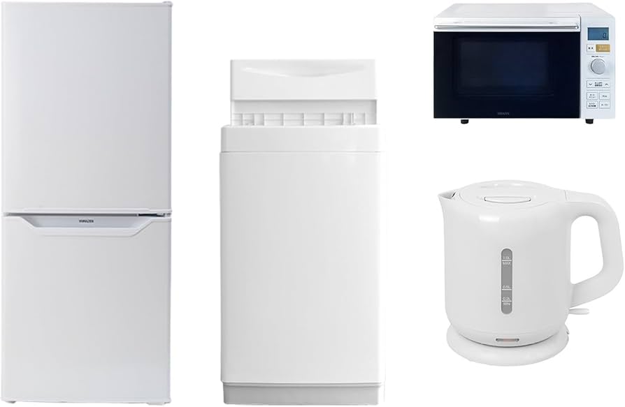Amazon.co.jp: [山善] 【新生活家電4点セット】 家電セット 冷蔵庫106L