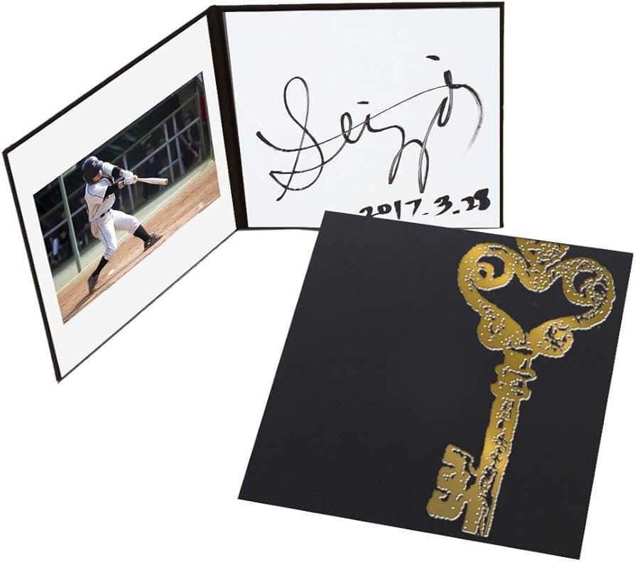 Amazon.co.jp: 【サイン色紙】サイン台紙（サイン ＋ 写真が入る）かぎ