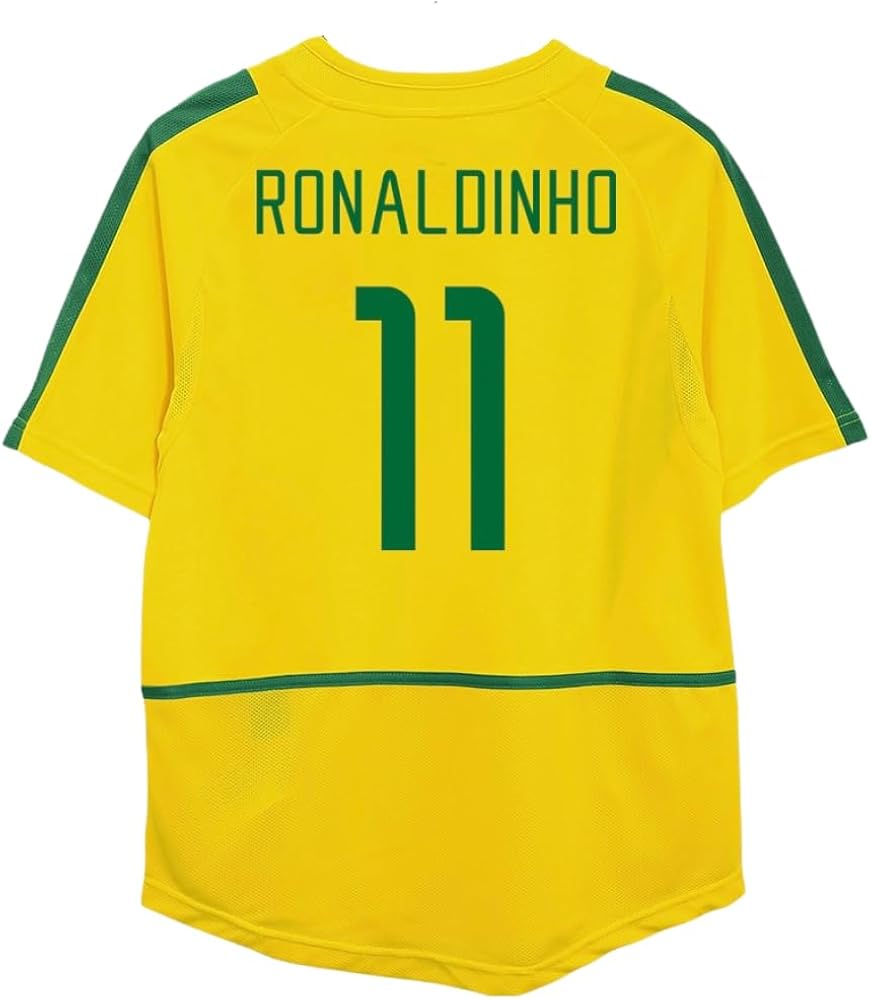 Amazon.com: Brazil Ronaldinho #11, Ronaldo #9 Men's Soccer Jersey