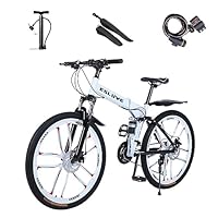 Amazon | Esluve マウンテンバイク 26インチ 21段変速 折りたたみ