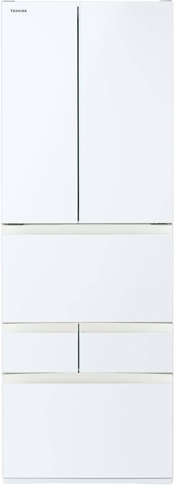 Amazon | 東芝 冷蔵庫 幅65.0㎝ 462L GR-U460FK(EW) 6ドア 両開き