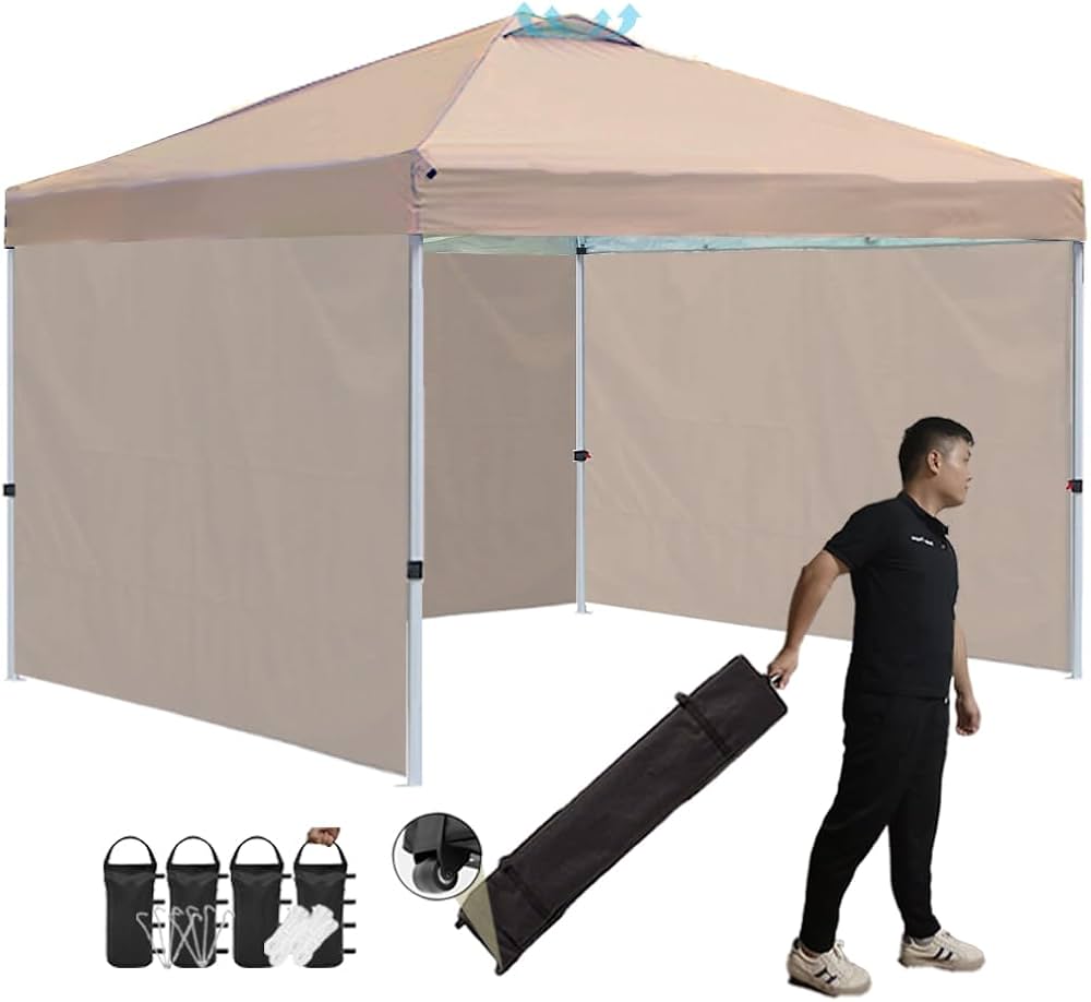 Amazon.co.jp: ToopTapu タープテント ワンタッチ サイドシート3枚付き