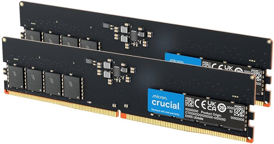 Crucial RAM 16GB Kit (2x8GB) DDR5 4800MHz CL40 Desktop Memory