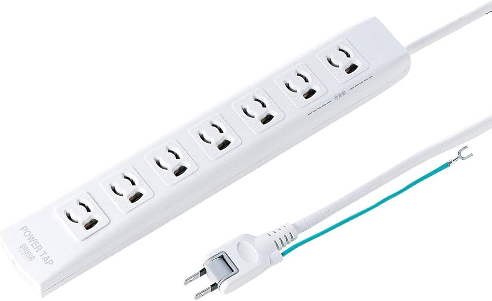 Amazon.co.jp: サンワダイレクト 電源タップ 7個口 5m 3P 雷ガード