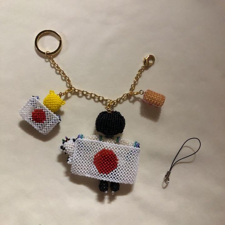 お︎スケート好き男の子︎あみぐるみビーズストラップチャーム︎3点