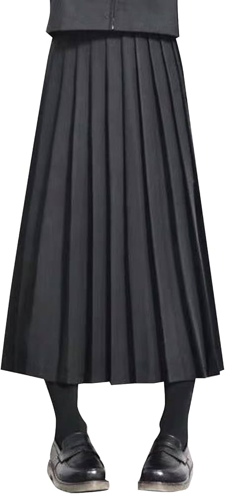 Amazon.co.jp: (RONGUI) 80cm プリーツスカート ロング 制服 スカート