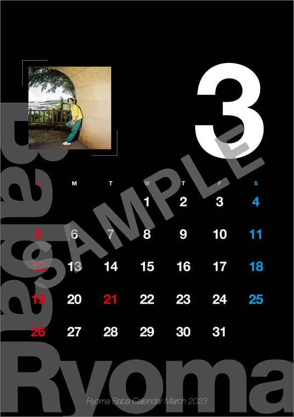 Amazon.co.jp: Hagoromo CL23-0323 Ryoma Baba 2023 Desk Calendar