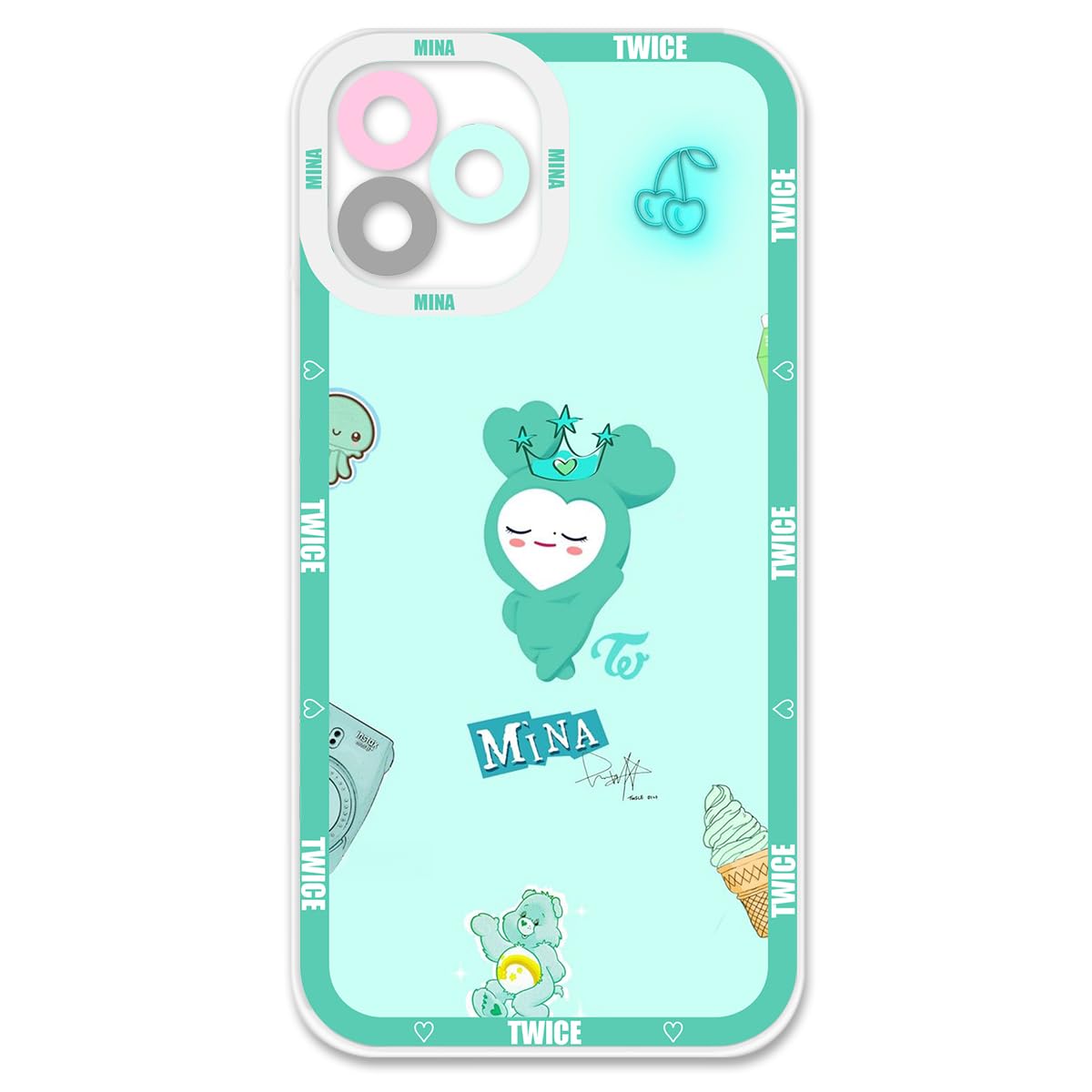 Amazon.co.jp: MINA Lovely スマホケース TWICE トゥワイス 耐衝撃