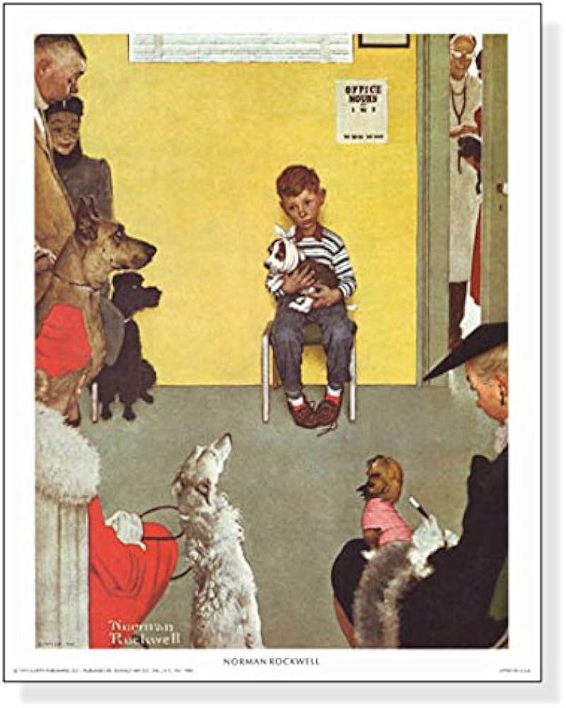 Amazon.co.jp: ポスター ノーマン ロックウェル Waiting For the Vet