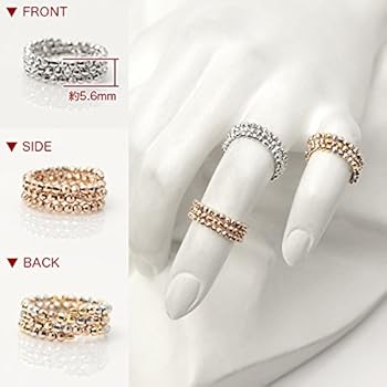 Amazon | K18WG ホワイトゴールド ミラーボール コイル リング 形状