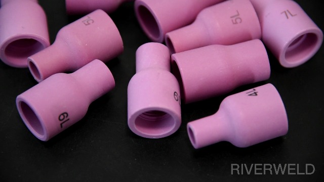 RIVERWELD TIG Gas Lens Alumina Nozzle Ceramic Cups Long 53N58L 4L