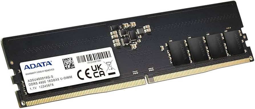 ADATA Premier DDR5 4800MHz 16GB UDIMM Memory RAM Module Single