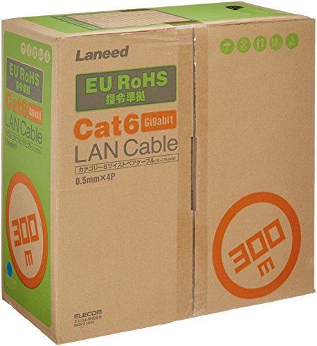 Amazon.co.jp: エレコム LANケーブル 300m 自作用 RoHS指令準拠 CAT6