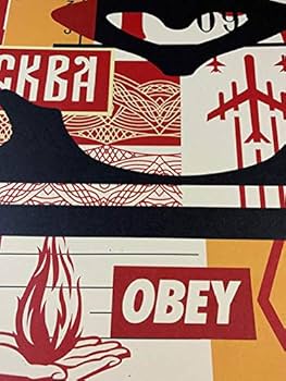 Amazon.co.jp: ポスター オベイ Obey Face 02 /Shepard Fairey 手書き