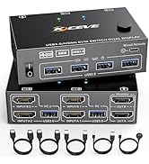 Amazon.co.jp: KCEVE デュアル モニター KVM切替器 USB3.0 コピー/拡張