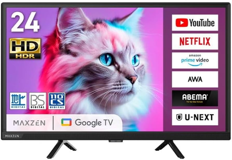 Amazon | MAXZEN テレビ 24型 Googleテレビ 24インチ グーグルテレビ