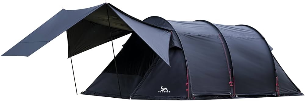 Amazon.co.jp: TOMOUNT 【2023 Ver.】トンネル テント 3-4人用 2ルーム