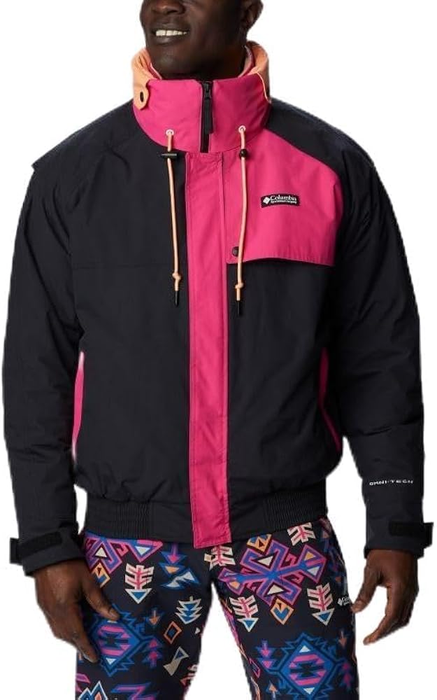 Columbia Mens Modern Athletic-insulated-jackets, Black, Fuchsia