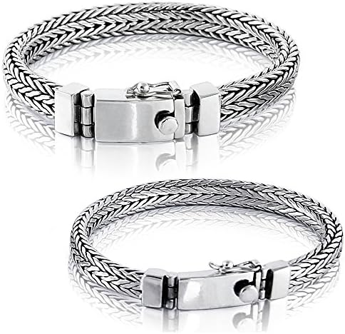 Solid 925 Sterling Silver Small or Big Style Men Bracelet - Size