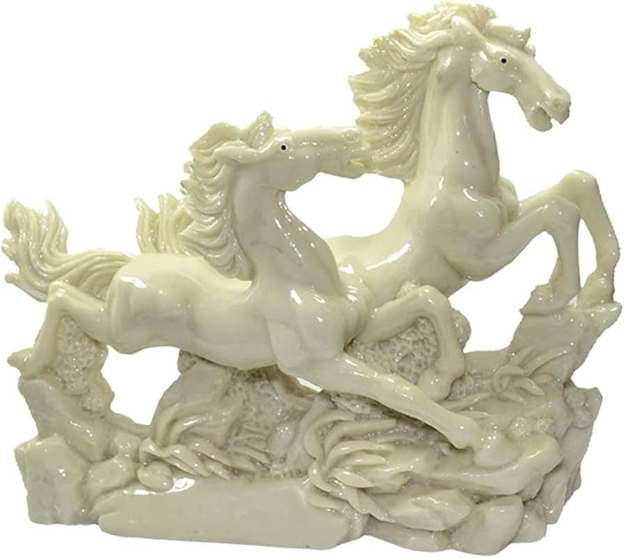 Amazon.com: Reiki Crystal Products Two White Running Horses