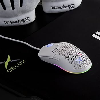 Amazon | DELUX ゲーミングマウス 工学式 USB有線 67g超軽量マウス