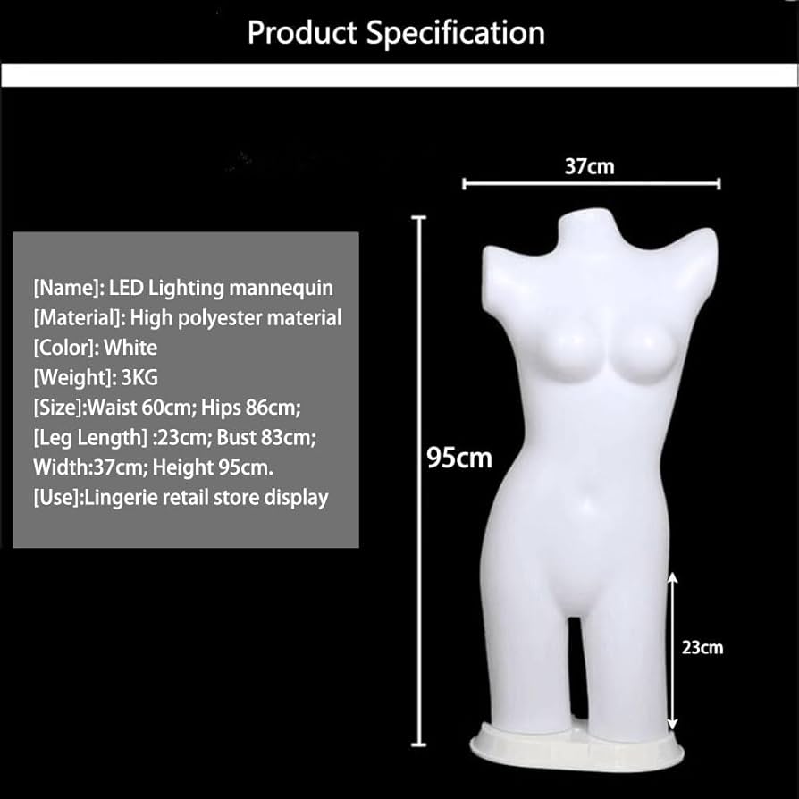 Amazon｜LED 女性ドレス形マネキン トルソー マネキンボディ下着服