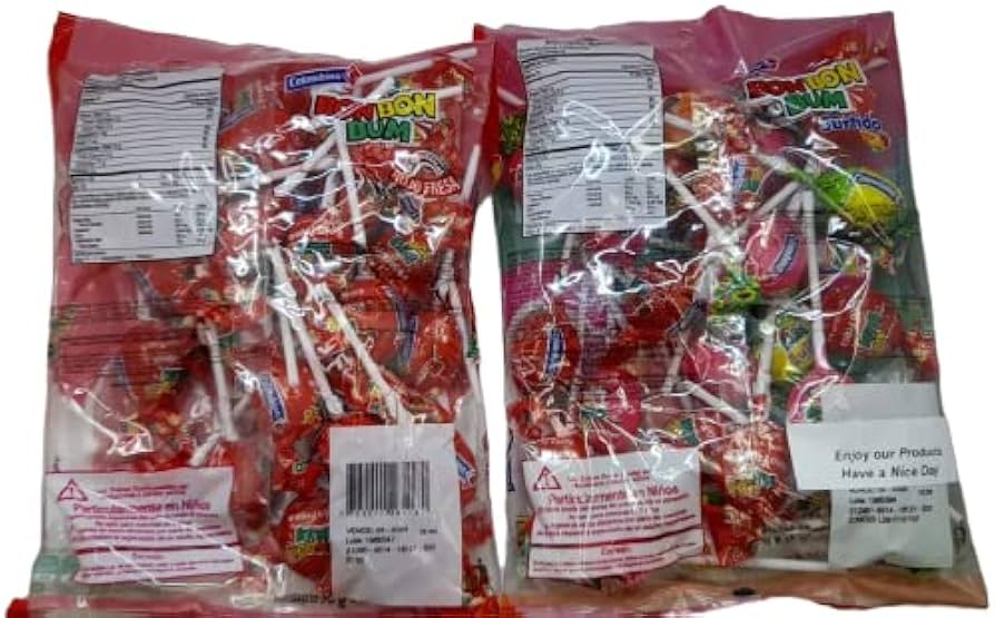 Amazon.com : Bon Bon Bum Surtido/Bon Bon Bum Assorted & Rojo Fresa