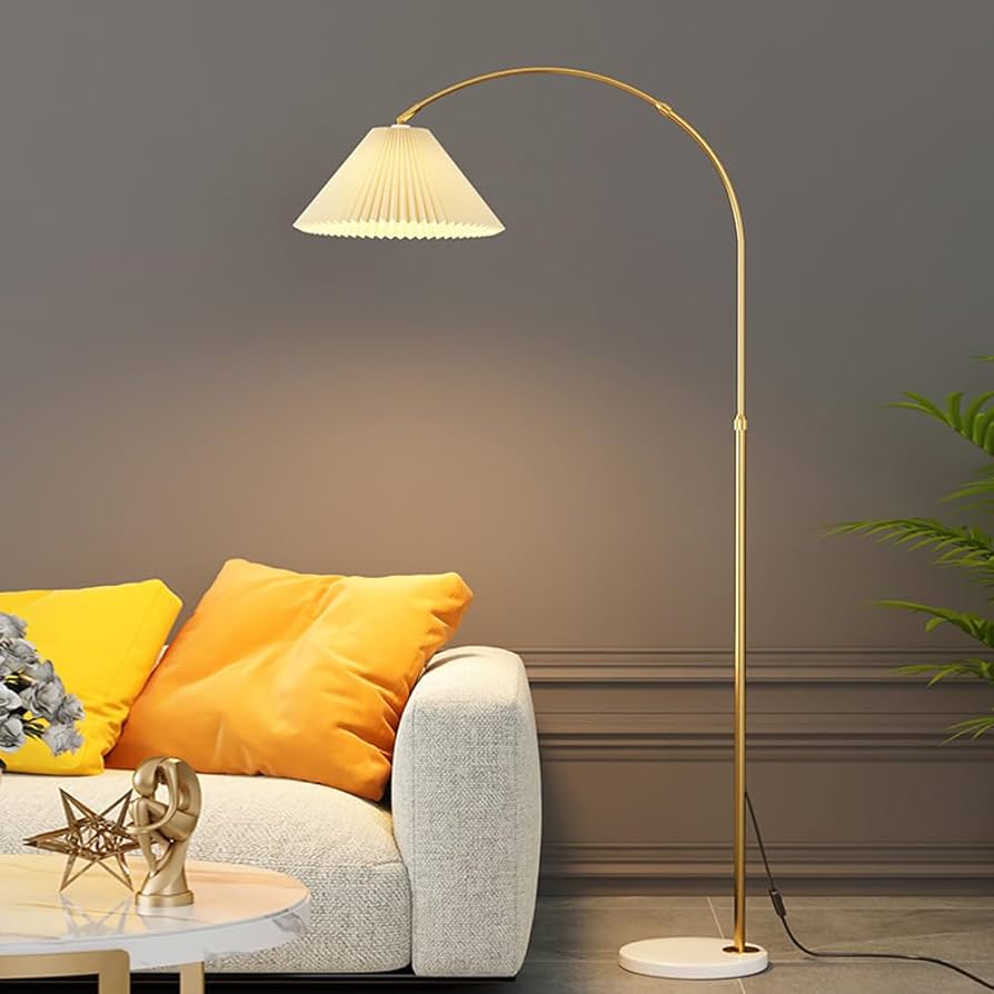 Amazon.co.jp : 軽量で高級なプリーツ生地のLEDフロアランプ、調節可能