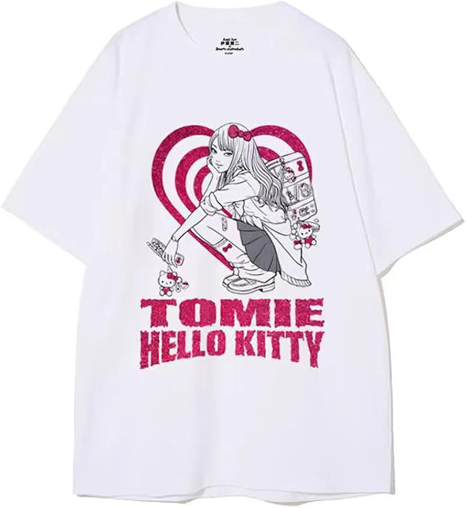 Amazon.co.jp: [SPOORY] 伊藤潤二 x ハローキティ Tシャツ 川上富江