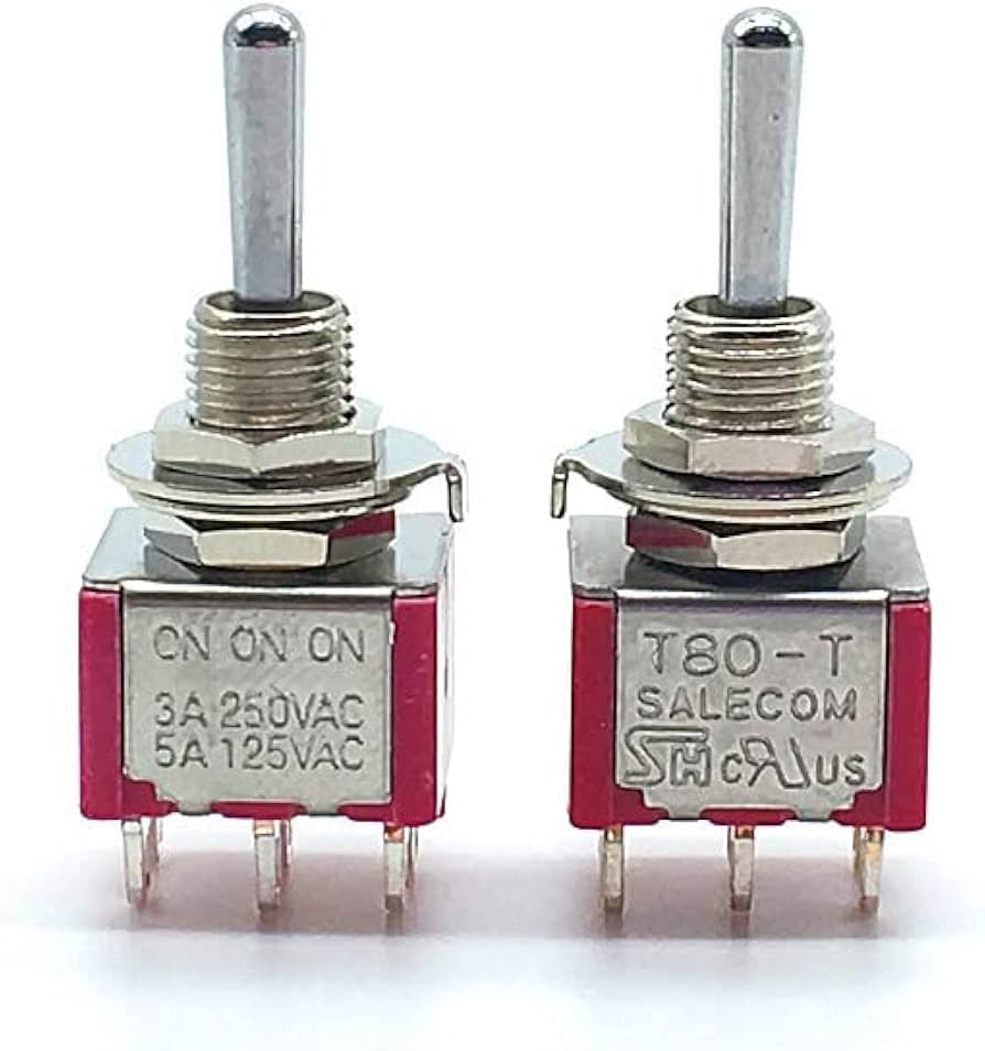 Amazon.com: T812 Locking Type Toggle Switch T80-T ON ON ON 3A/250V