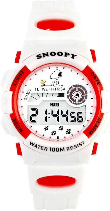 Amazon | 【100M防水】スヌーピー 腕時計 10気圧 デジタルウォッチ