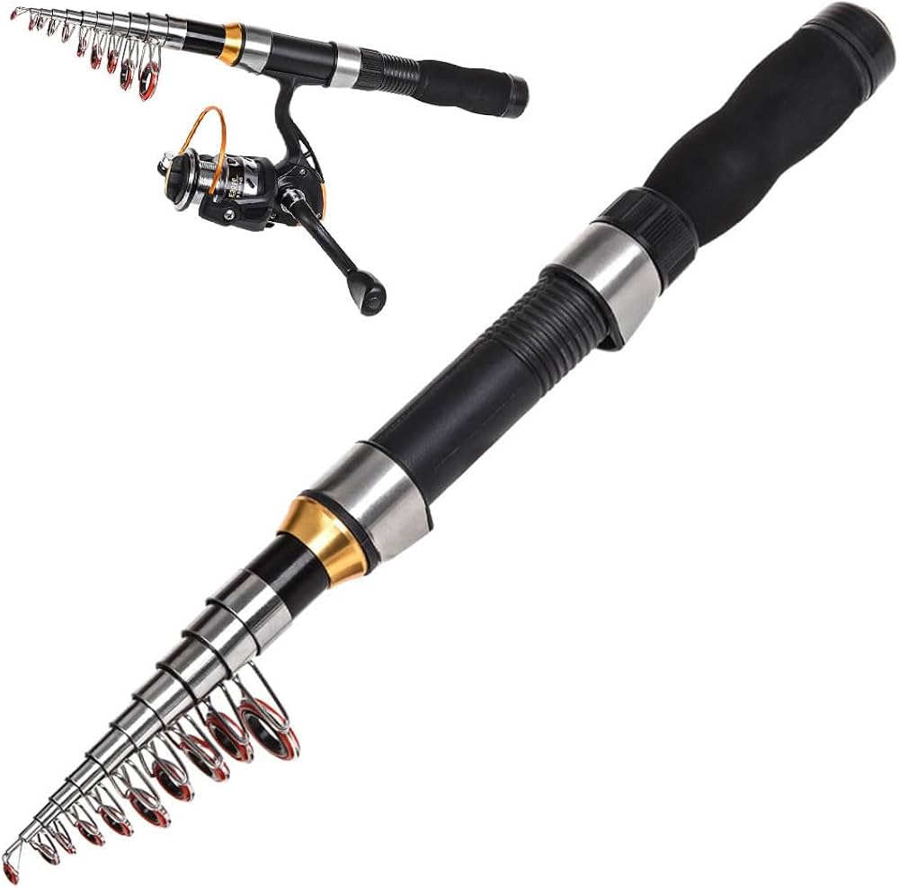 Amazon | コンパクトロッド 振り出し竿 釣り竿 2.3M ガラス繊維 伸縮