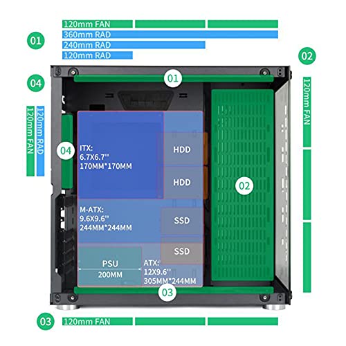 aigo AZ300 Computer Case mid Tower 3.0 USB Tempered Glass Panel