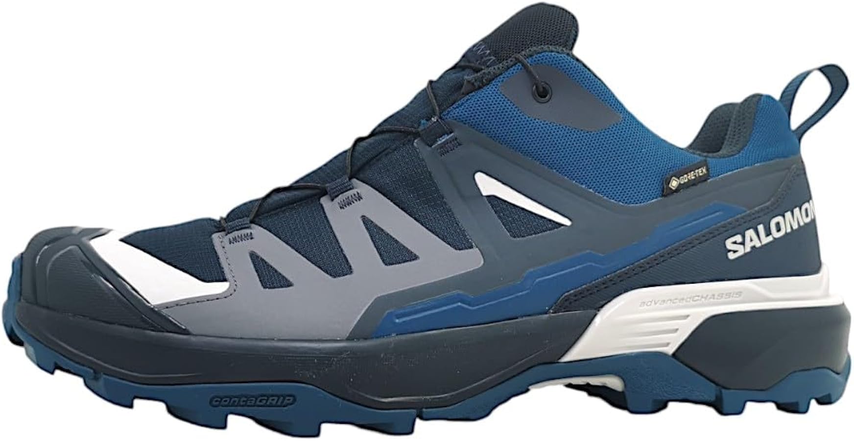 Amazon | Salomon メンズ トレッキングシューズ, ブルーグレー, 30.0