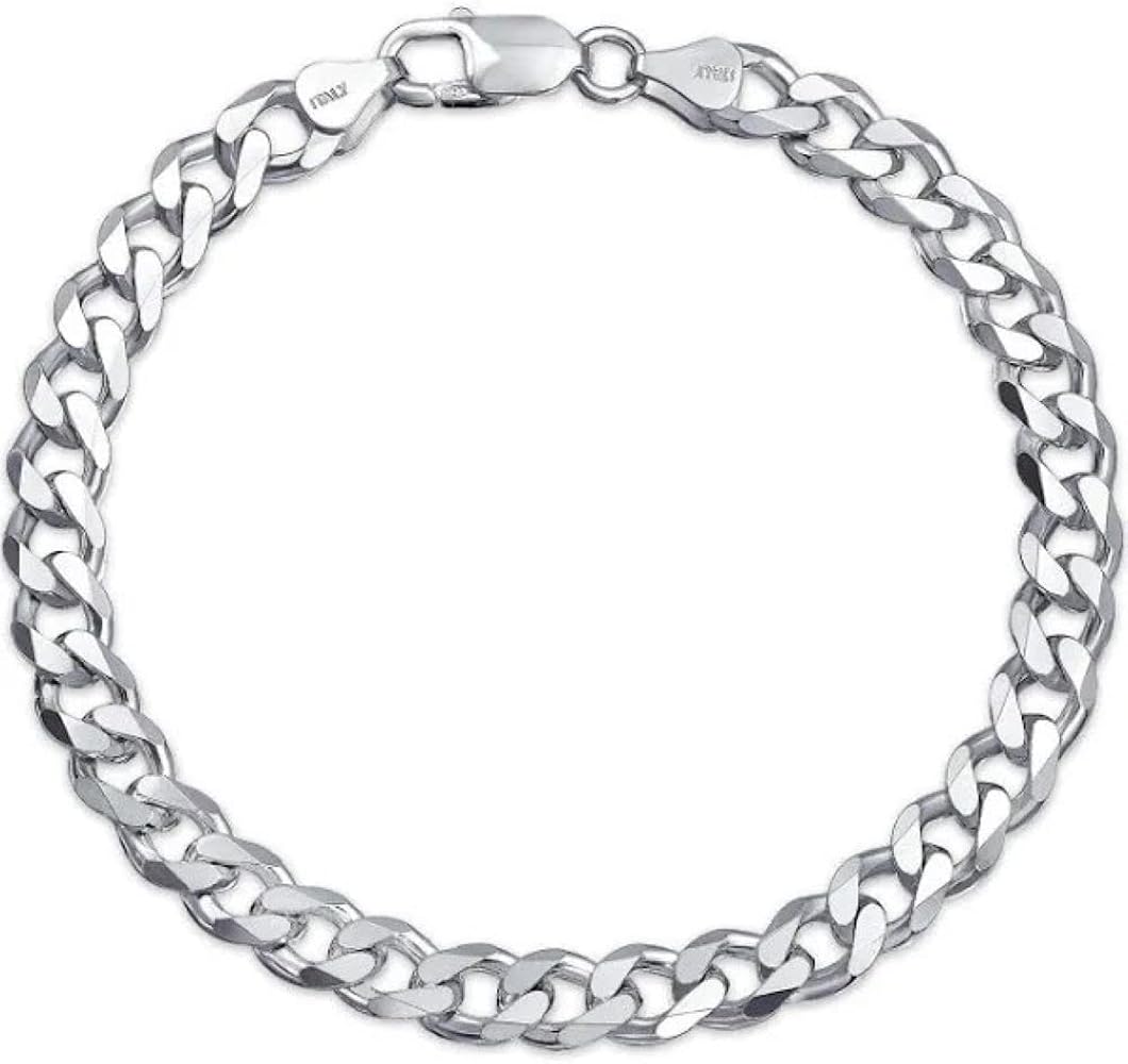 Amazon.com: Verona Jewelers Sterling Silver Italian Curb Cuban