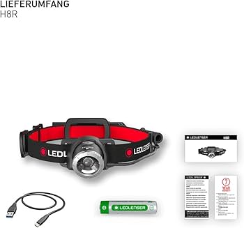 Amazon.co.jp: Ledlenser(レッドレンザー) H8R LEDヘッドライト USB