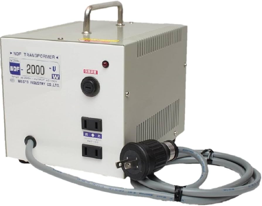 Amazon.co.jp｜日章工業 変圧器 海外 120V→100V 2000W NDFシリーズ