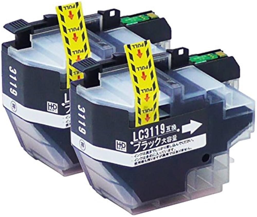 Amazon.co.jp: ブラザー用 互換 LC3119 【 LC3119BK 2本 】 全2本 互換