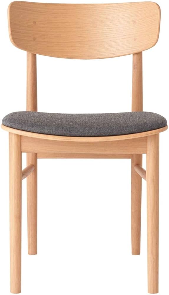 Amazon｜無印良品 ラウンドチェア・布座・オーク材 幅45×奥行51×高さ