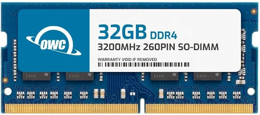 OWC 32GB DDR4 3200MHz PC4-25600 CL22 2RX8 Non-ECC SODIMM 1.2V 260