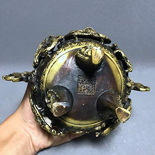 Amazon｜LAOJUNLU アンティーク純銅龍の香炉 香炉 香炉 中国の伝統的な