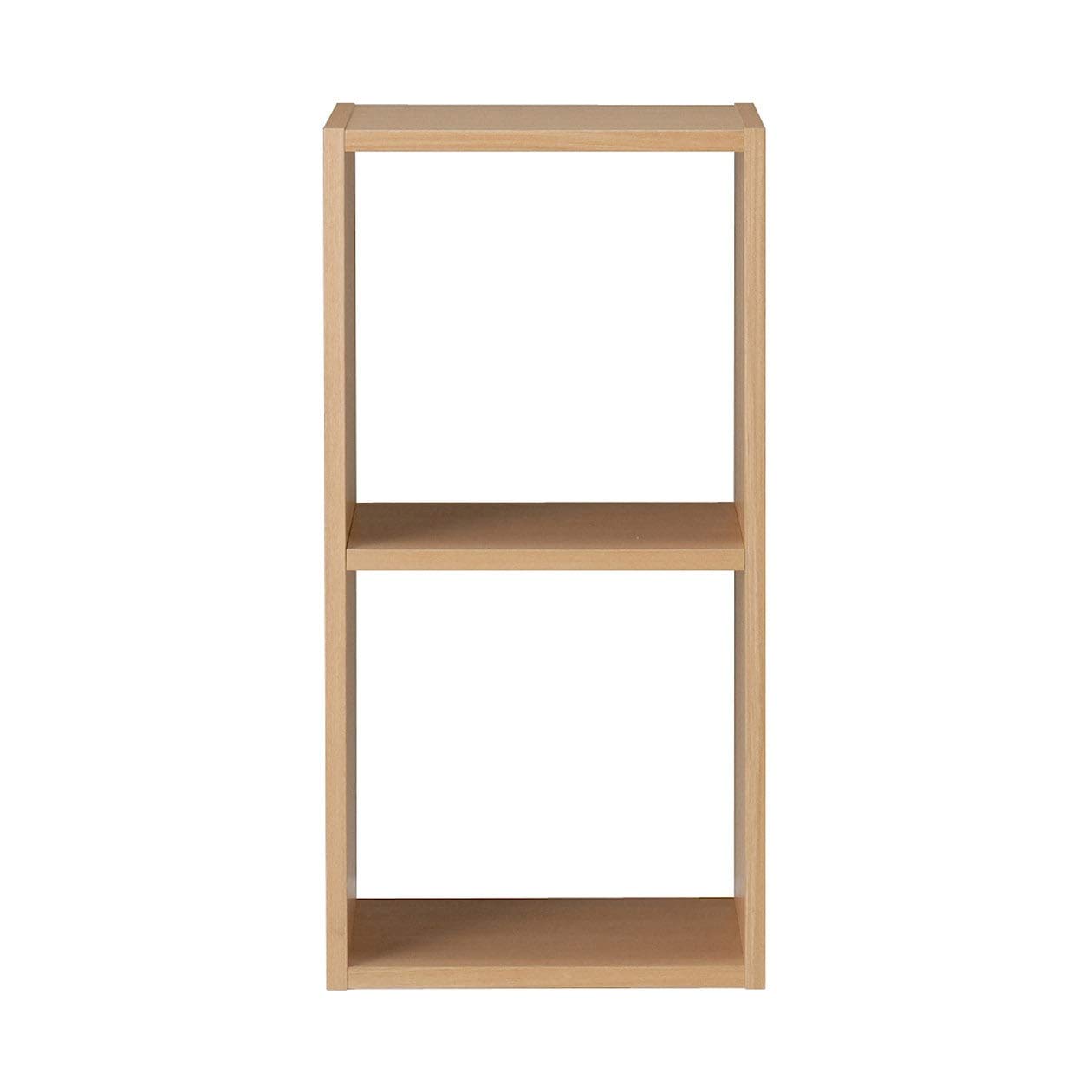 Amazon｜無印良品 スタッキングシェルフ・2段・オーク材 幅42×奥行28.5