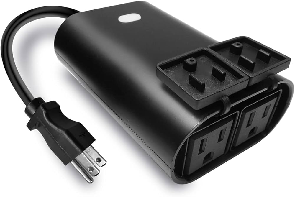 Z-Wave Dual Smart Outlet, Outdoor Zwave Smart Plug, Waterproof