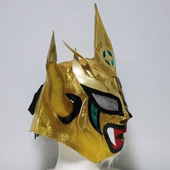 Amazon.co.jp: 【プロレスマスク】獣神×猛虎 伝説の虎 ゴールドハーフ